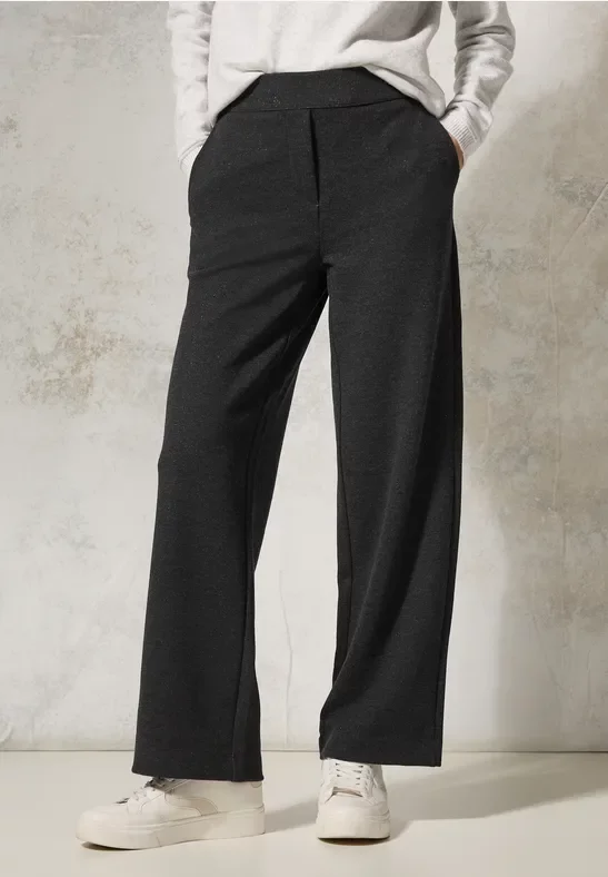 Cecil Damen Hose mit Glitzer-Details in Grau, Gr: XL