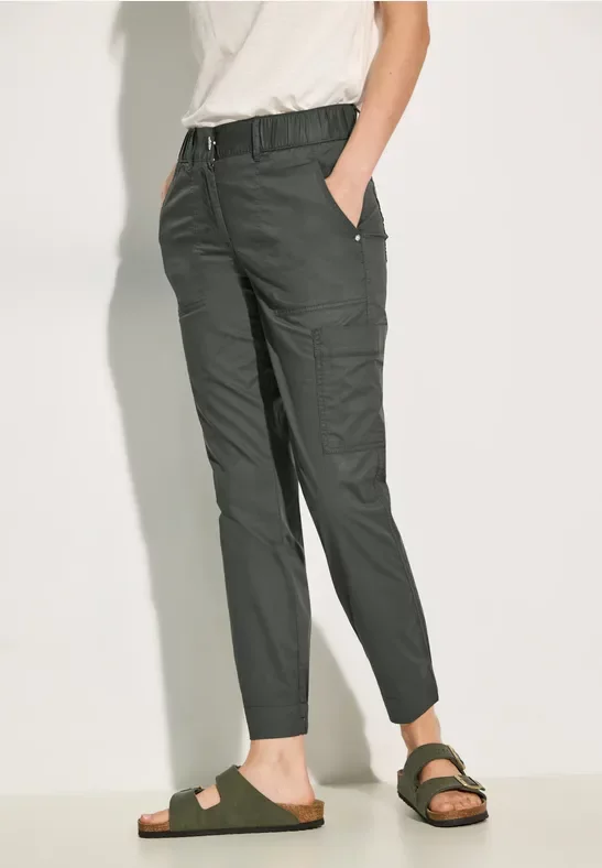 Thumbnail - Cecil Damen Utility Hose im Casual Fit in Grün, Gr: XXL