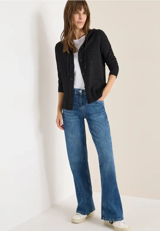 Cecil Damen Cardigan mit Kapuze in Schwarz, Gr: S