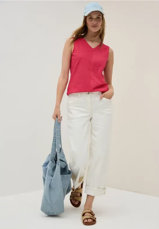 Thumbnail - Cecil Damen Gestreiftes Top in Rot, Gr: M