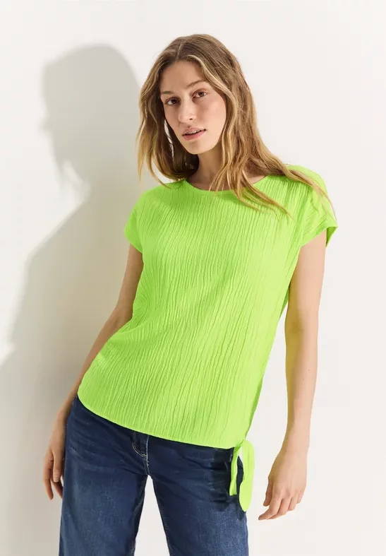 Cecil Damen Crepe Knoten Bluse in Gelb, Gr: M