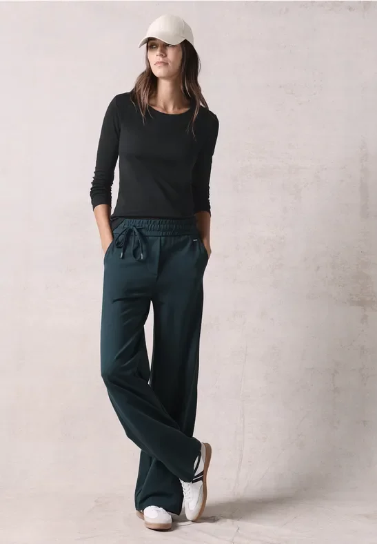 Cecil Damen Shirt mit Rundhals in Schwarz, Gr: M