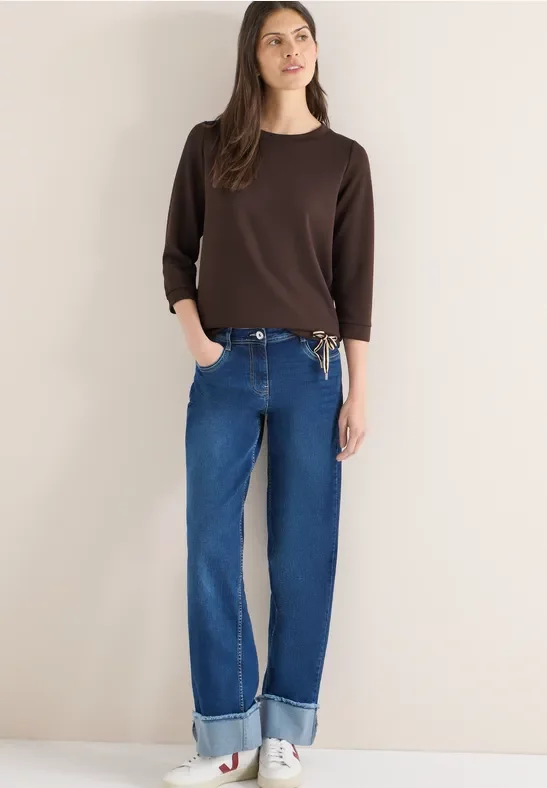 Cecil Damen Soft Touch Shirt in Braun, Gr: S