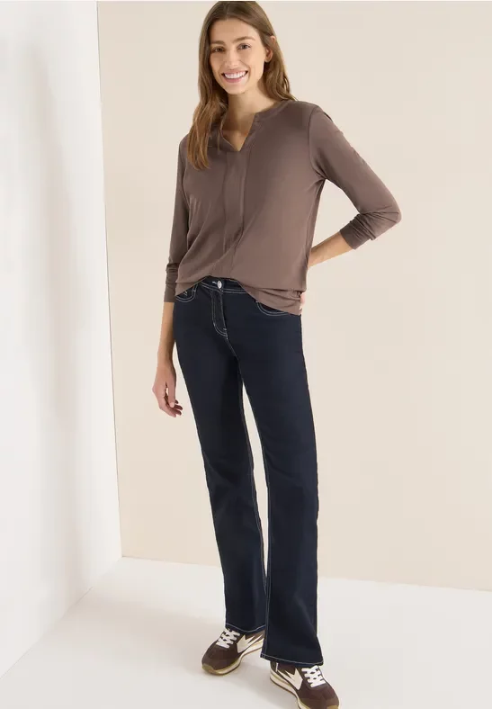 Cecil Damen Shirt im Tunika-Look in Beige, Gr: L