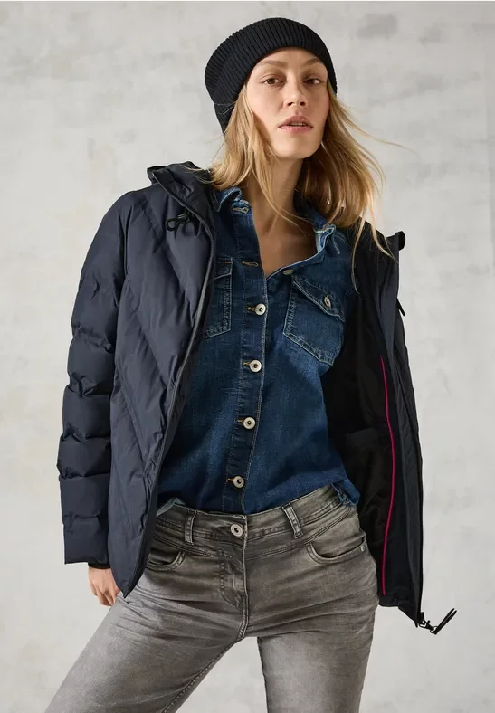 Thumbnail - Cecil Damen Gefütterte Jacke in Blau, Gr: M