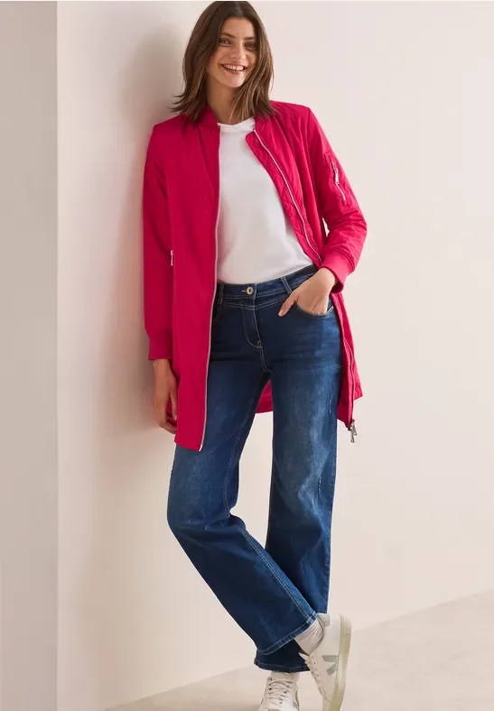 Cecil Damen Langer Blouson in Rot, Gr: XXL