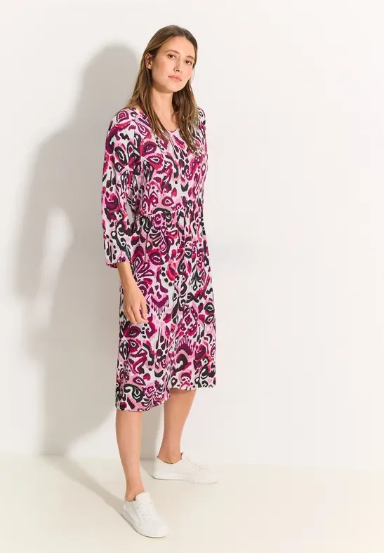 Thumbnail - Cecil Damen Tunika Kleid mit Print in Pink, Gr: XS