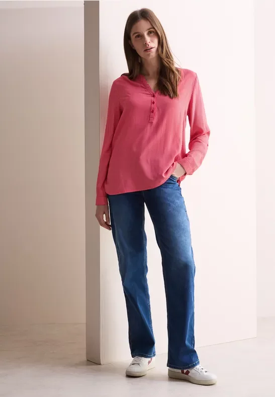 Thumbnail - Cecil Damen Gestreifte Bluse in Rot, Gr: M