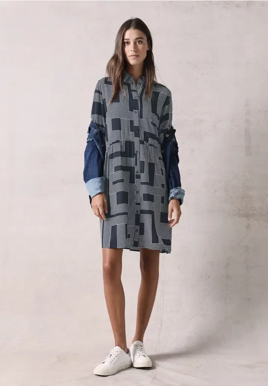 Thumbnail - Cecil Damen Bedrucktes Kleid in Blau, Gr: XL