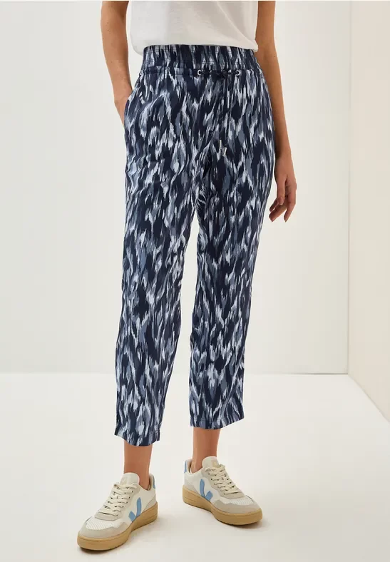 Cecil Damen Loose Fit Hose in Blau, Gr: M