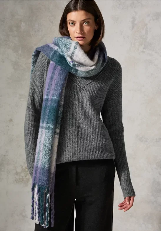 Thumbnail - Cecil Damen Pullover mit V-Ausschnitt in Grau, Gr: L
