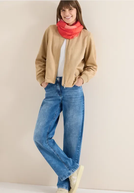 Cecil Damen Plissee-Schal in Orange, Gr: One size