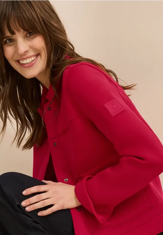 Thumbnail - Cecil Damen Kurze Scuba Jacke in Rot, Gr: XXL