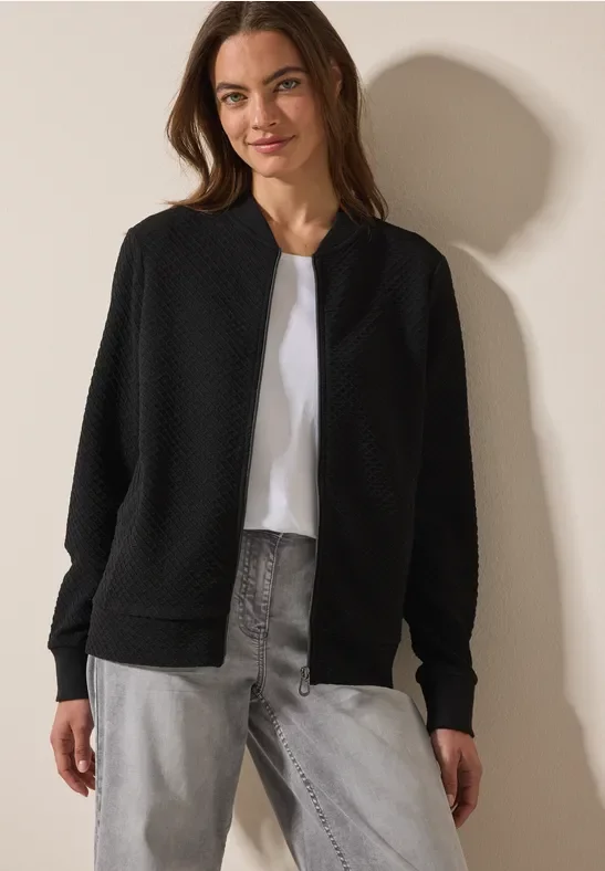 Cecil Damen Strukturjacke in Schwarz, Gr: XXL
