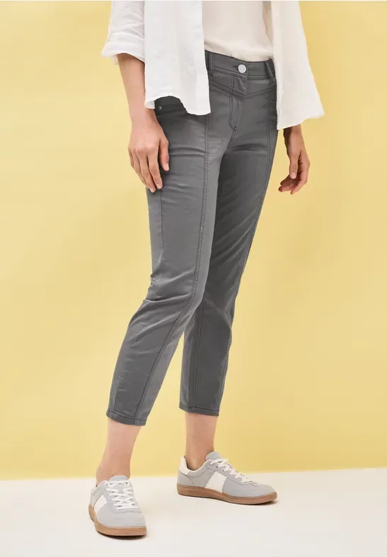 Thumbnail - Cecil Damen 7/8 Straight Leg Hose in Grau, Gr: 28