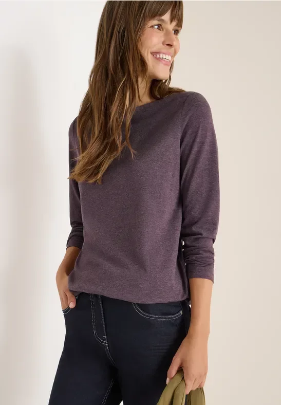 Thumbnail - Cecil Damen Langarmshirt in Rot, Gr: L