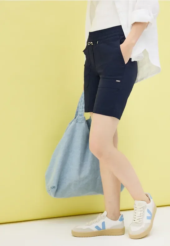 Thumbnail - Cecil Damen Leichte Shorts in Blau, Gr: XL