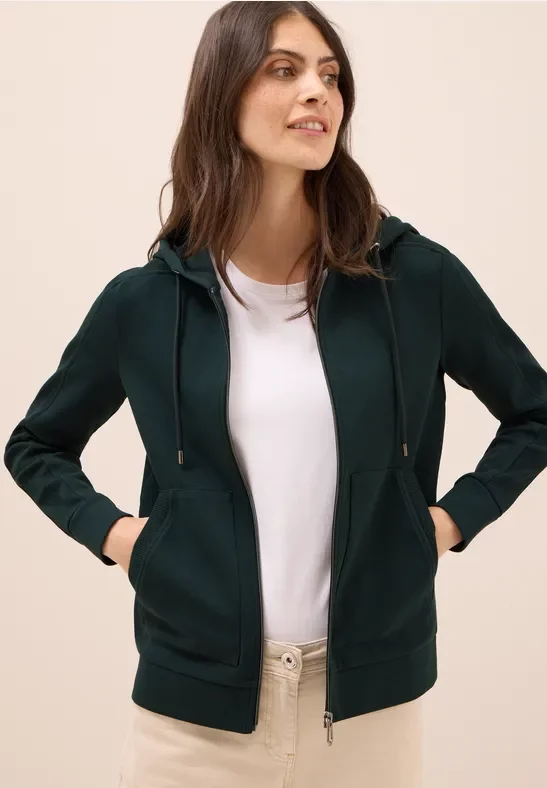 Cecil Damen Jacke mit Rippdetails in Grün, Gr: L