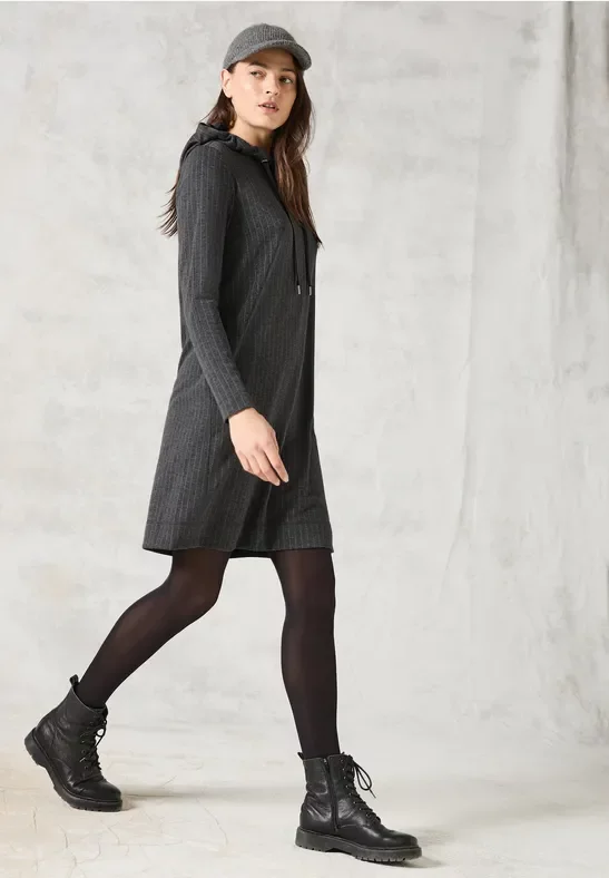 Thumbnail - Cecil Damen Kleid im Nadelstreifen-Look in Grau, Gr: L