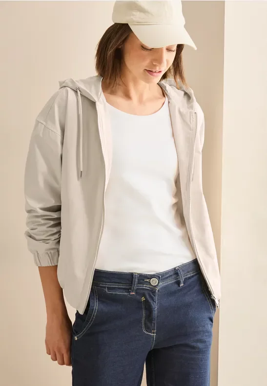 Cecil Damen Blouson mit Kapuze in Beige, Gr: XXL