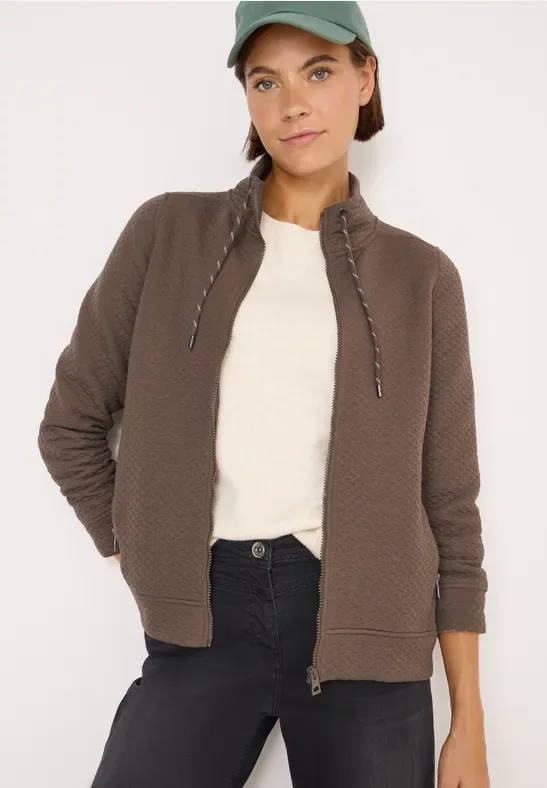 Thumbnail - Cecil Damen Sweatjacke mit Struktur in Braun, Gr: M