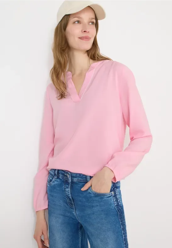Cecil Damen Bluse in Unifarbe in Rosa, Gr: XS