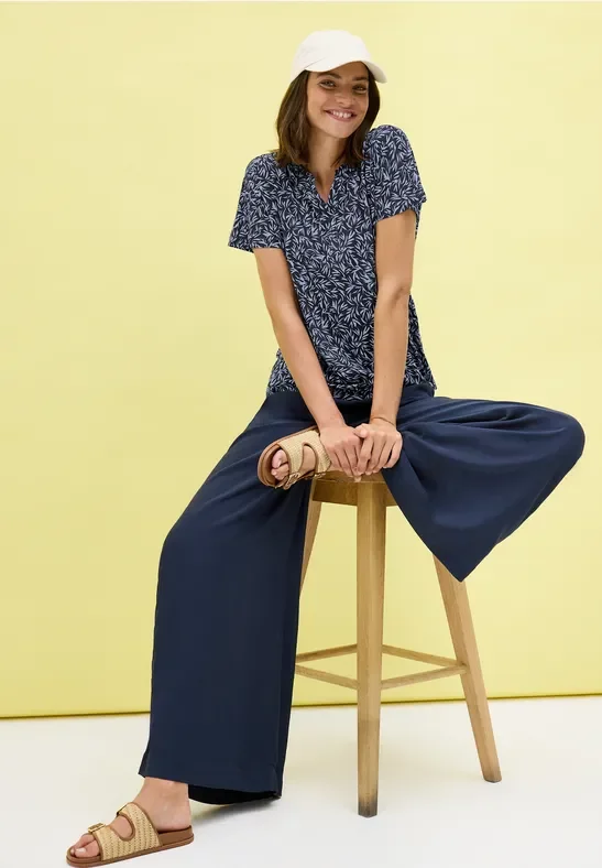 Thumbnail - Cecil Damen Shirt mit Minimal Print in Blau, Gr: M