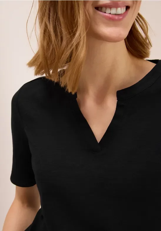 Cecil Damen Shirt im Tunika-Look in Schwarz, Gr: M