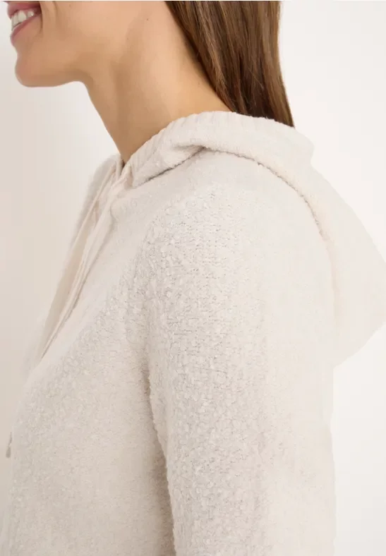 Cecil Damen Softer Bouclé Strickpullover in Grau, Gr: XXL