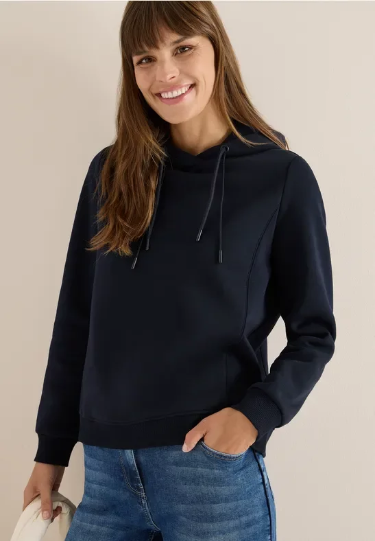 Thumbnail - Cecil Damen Hoodie mit Stickerei in Blau, Gr: XS