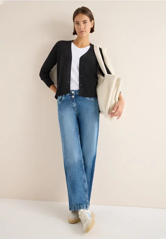 Cecil Damen V-Neck Cardigan in Grau, Gr: XXL