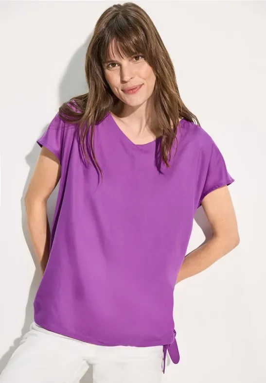 Thumbnail - Cecil Damen T-Shirt-Bluse in Lila, Gr: XXL
