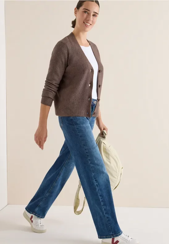 Cecil Damen Cardigan mit Strukturdetail in Braun, Gr: L