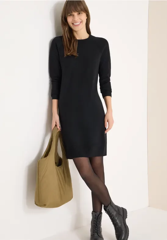Cecil Damen Softes Strickkleid in Schwarz, Gr: XS