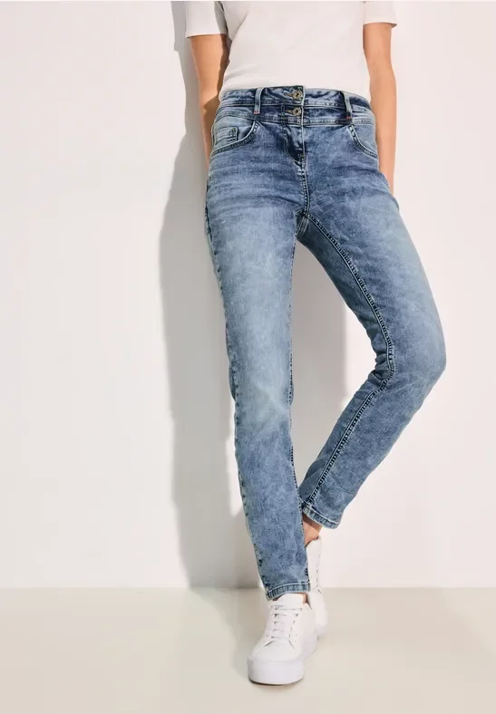 Thumbnail - Cecil Damen Jeans im Slim Fit in Blau, Gr: 36