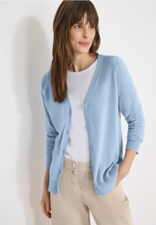 Cecil Damen Basic Cardigan in Blau, Gr: L