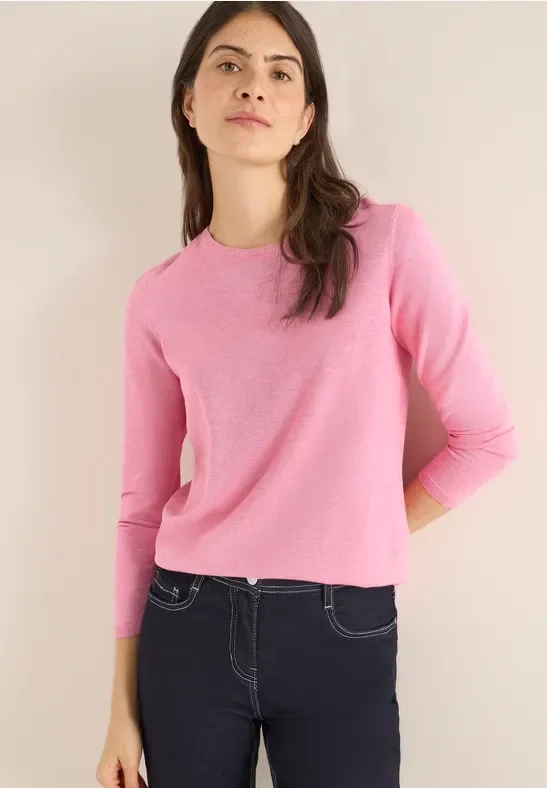 Thumbnail - Cecil Damen Basic Pullover in Rosa, Gr: L