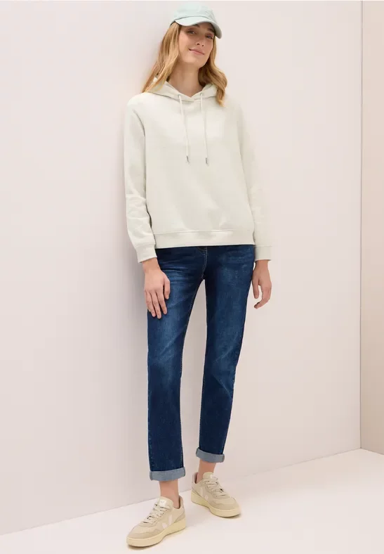 Cecil Damen Sweatshirt mit Kapuze in Beige, Gr: XXL