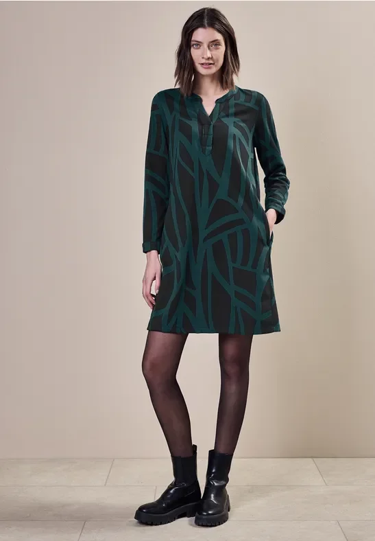 Cecil Damen Jaquard-Kleid in Schwarz, Gr: XS