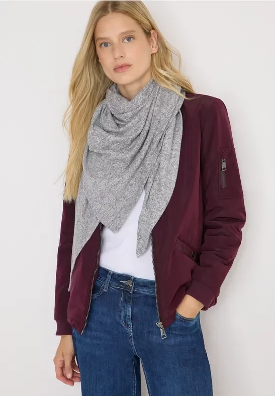 Cecil Damen Kuscheliges Dreieckstuch in Grau, Gr: One size