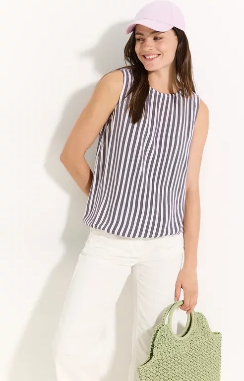 Cecil Damen Gestreiftes Blusentop in Rot, Gr: XXL