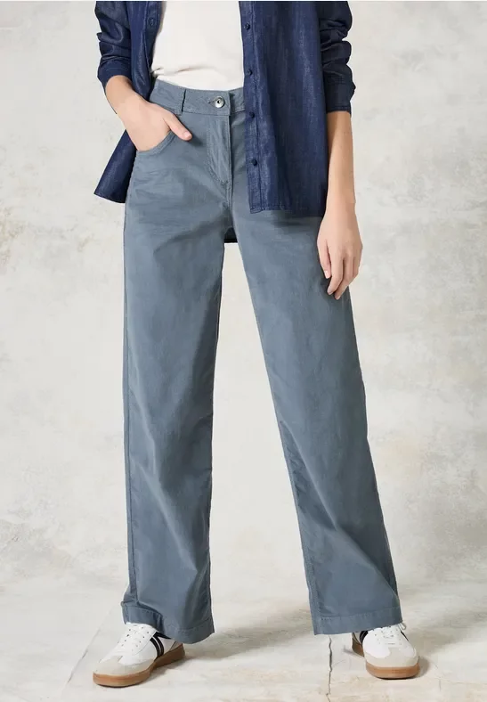 Cecil Damen Cordhose im Loose Fit in Blau, Gr: 36