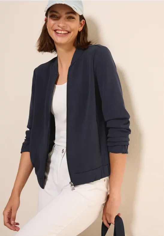 Cecil Damen Softer Blouson in Blau, Gr: XXL