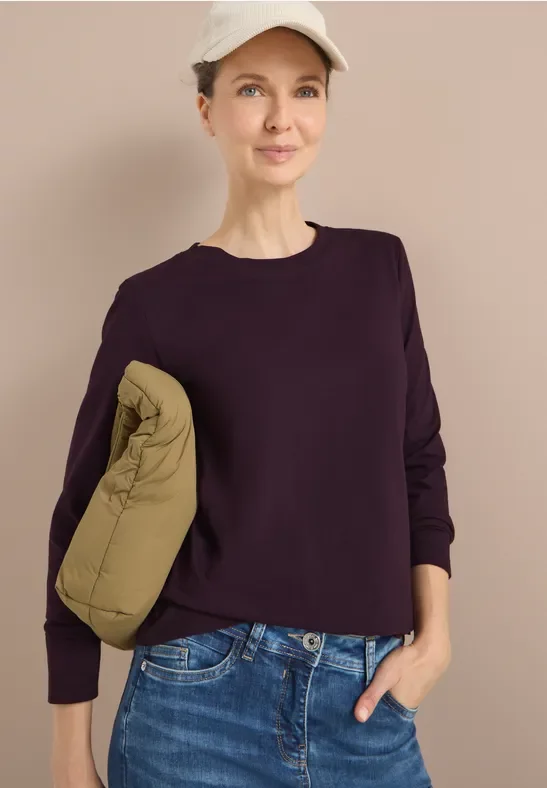 Thumbnail - Cecil Damen Basic Rundhalsshirt in Rot, Gr: M