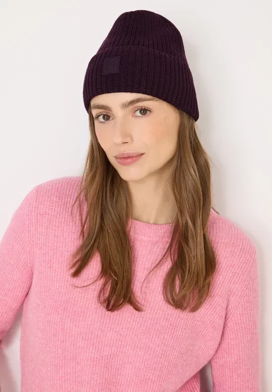 Thumbnail - Cecil Damen Beanie in Unifarbe in Rot, Gr: One size