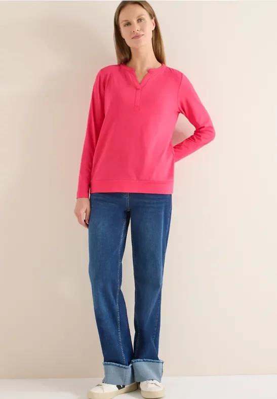 Thumbnail - Cecil Damen Shirt im Tunika-Look in Rot, Gr: L