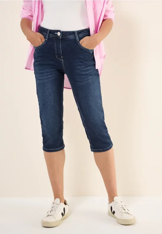 Thumbnail - Cecil Damen Capri Jeans in Blau, Gr: 29