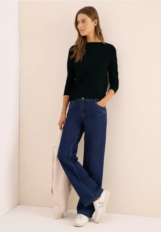 Cecil Damen Shirt in Unifarbe in Grün, Gr: XS