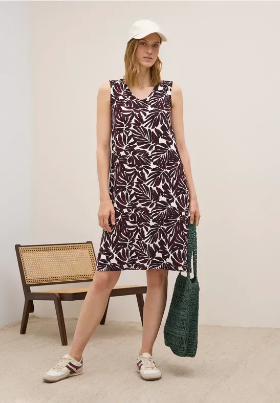 Thumbnail - Cecil Damen Gemustertes Jersey-Kleid in Rot, Gr: XS