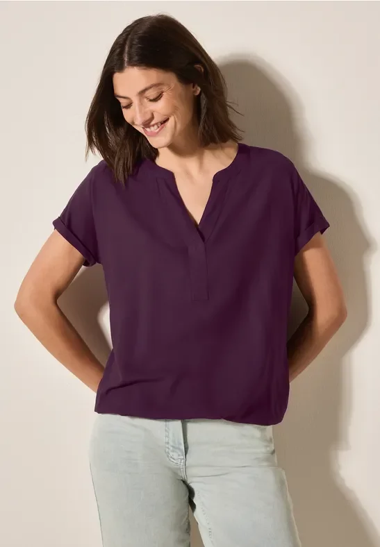 Cecil Damen Bluse in Unifarbe in Pink, Gr: S